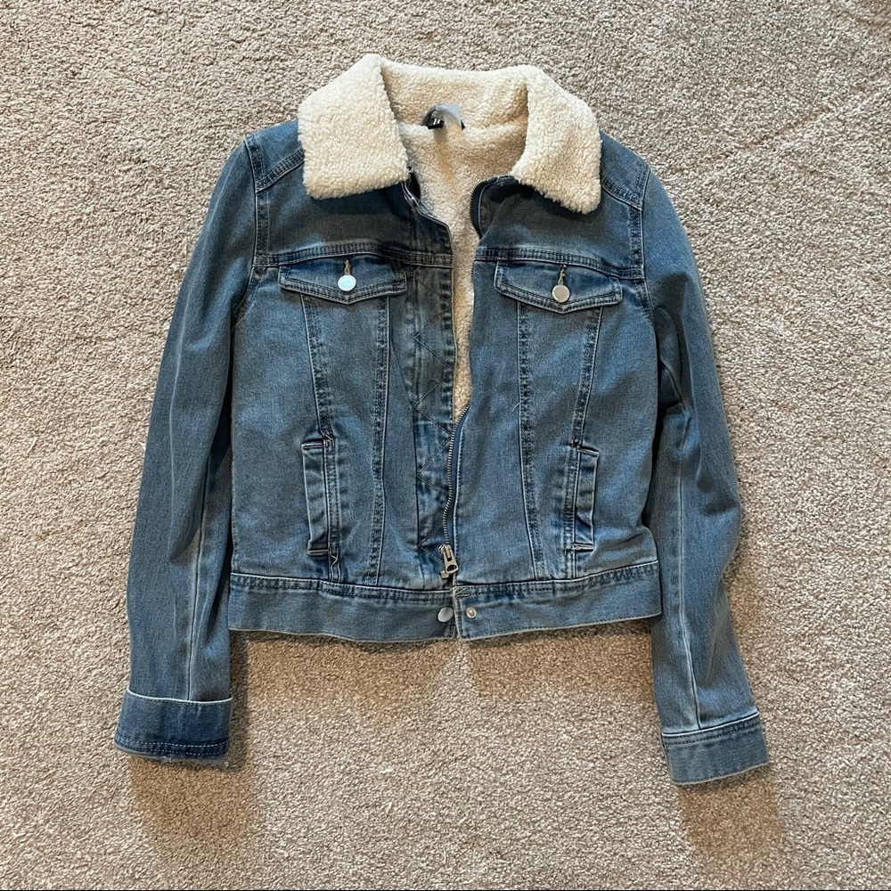H&M Sherpa Lined Jean Jacket